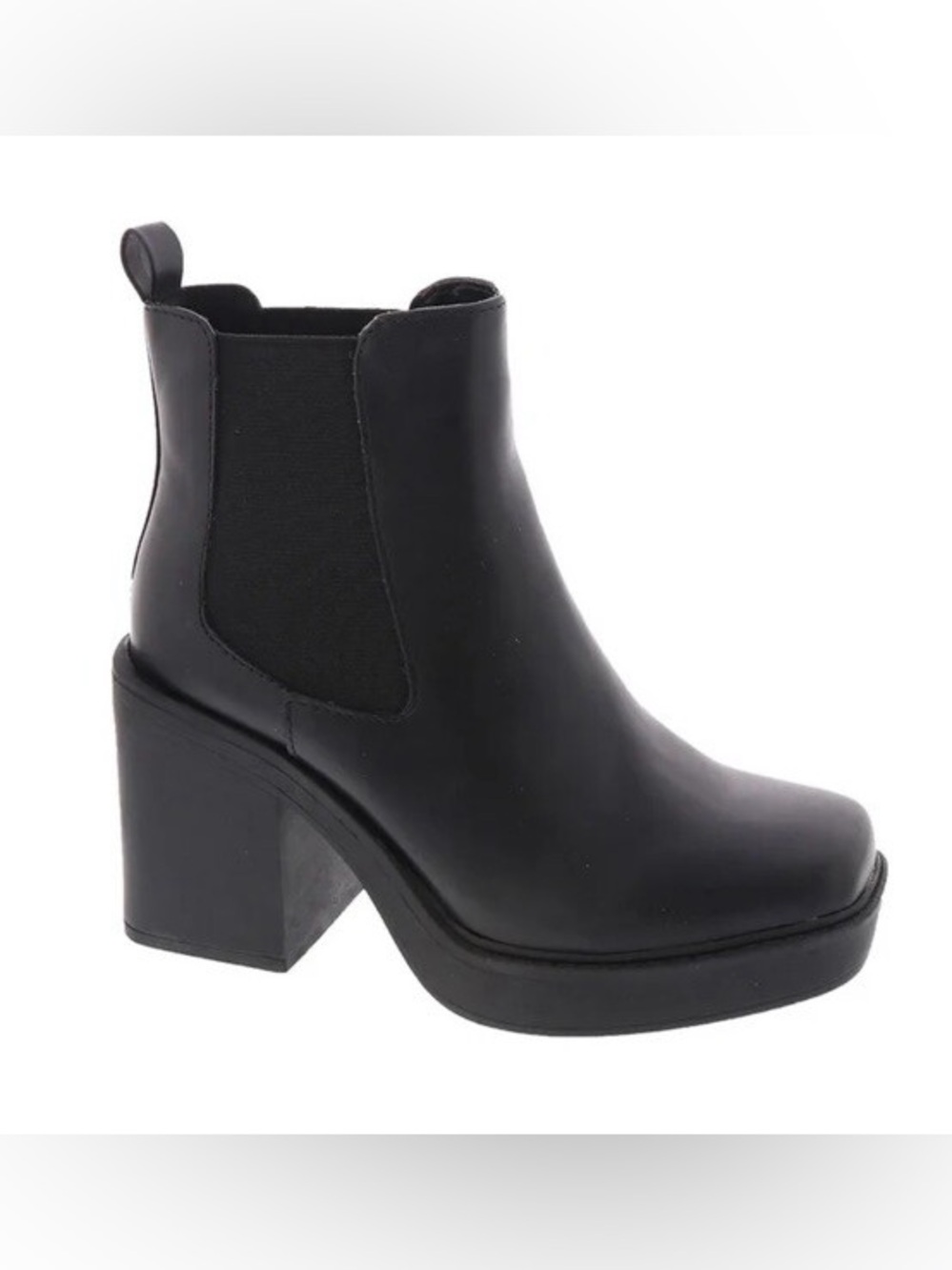 MIA Black Chelsea Block Heel Bootie